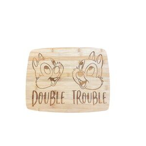 Chip & Dale Double Trouble Bamboo Cutting Board 13"x9" Engraved Kitchen Decor
